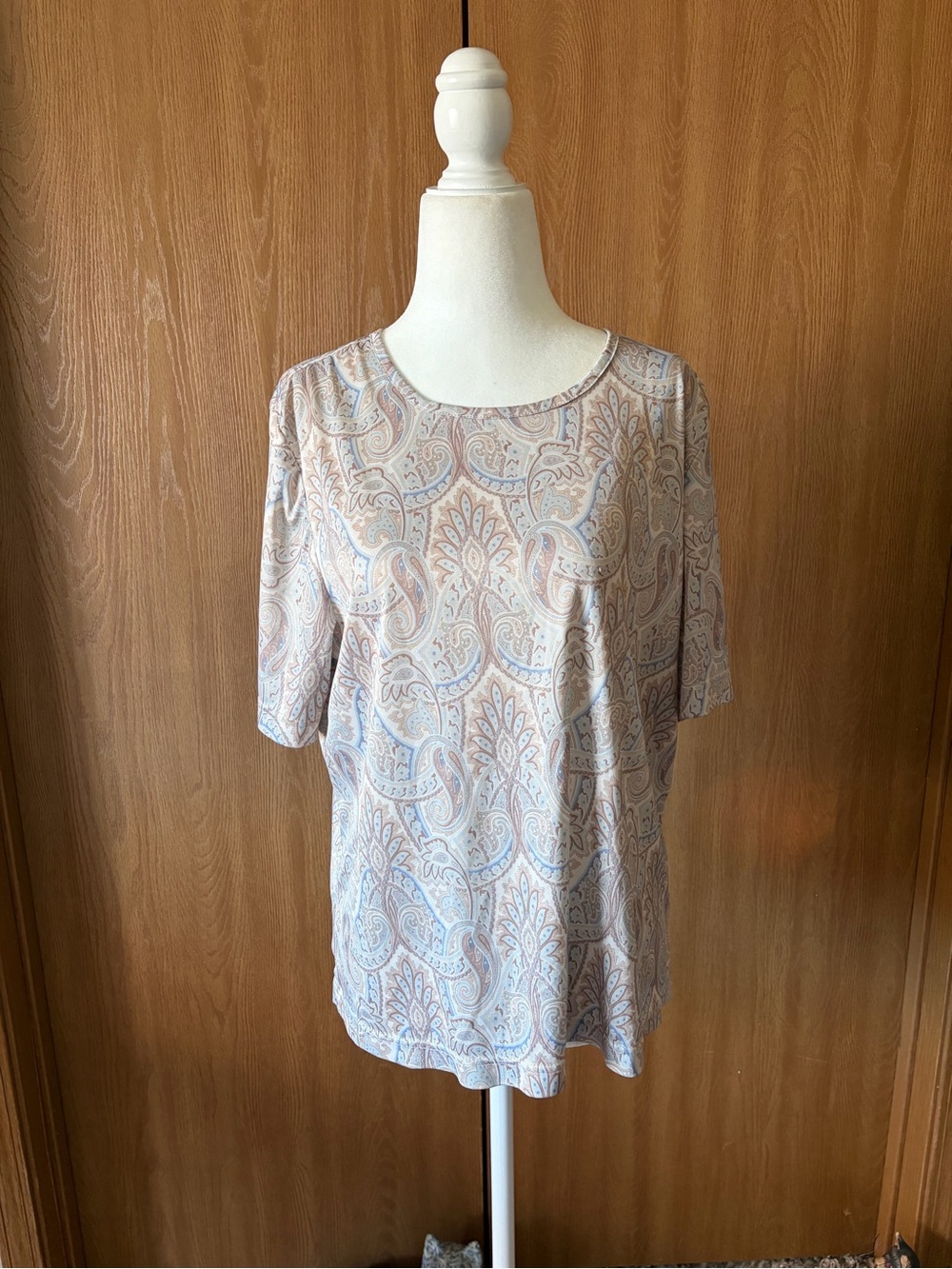 90s Paisley print short sleeve top